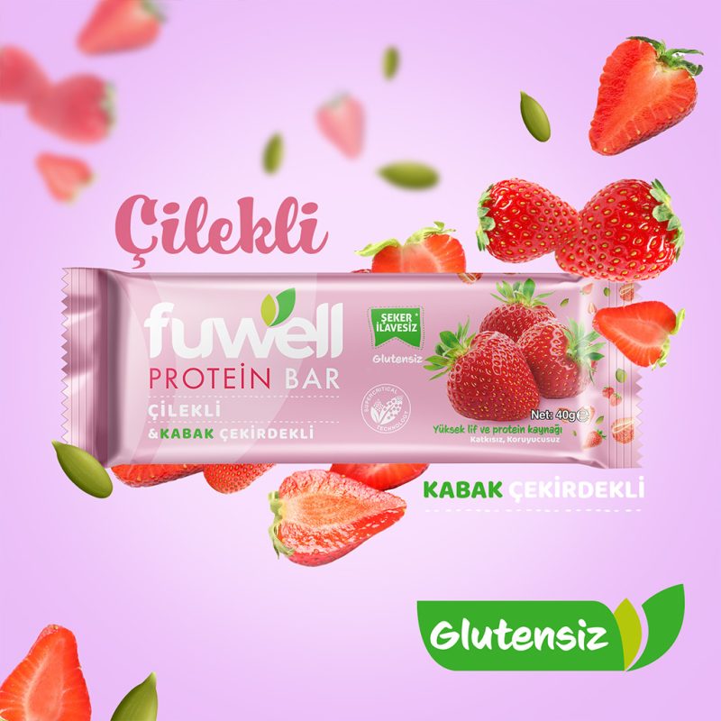 Çilekli Kabak Çekirdekli Protein Bar